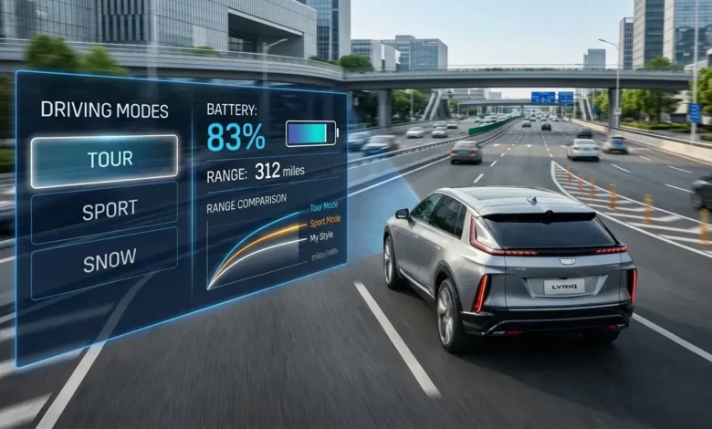 Do Driving Modes in Cadillac Lyriq Affect Range or Battery Usage?